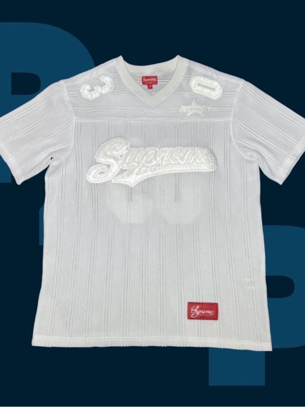 Supreme Mesh Stripe Football Jersey (Medium)